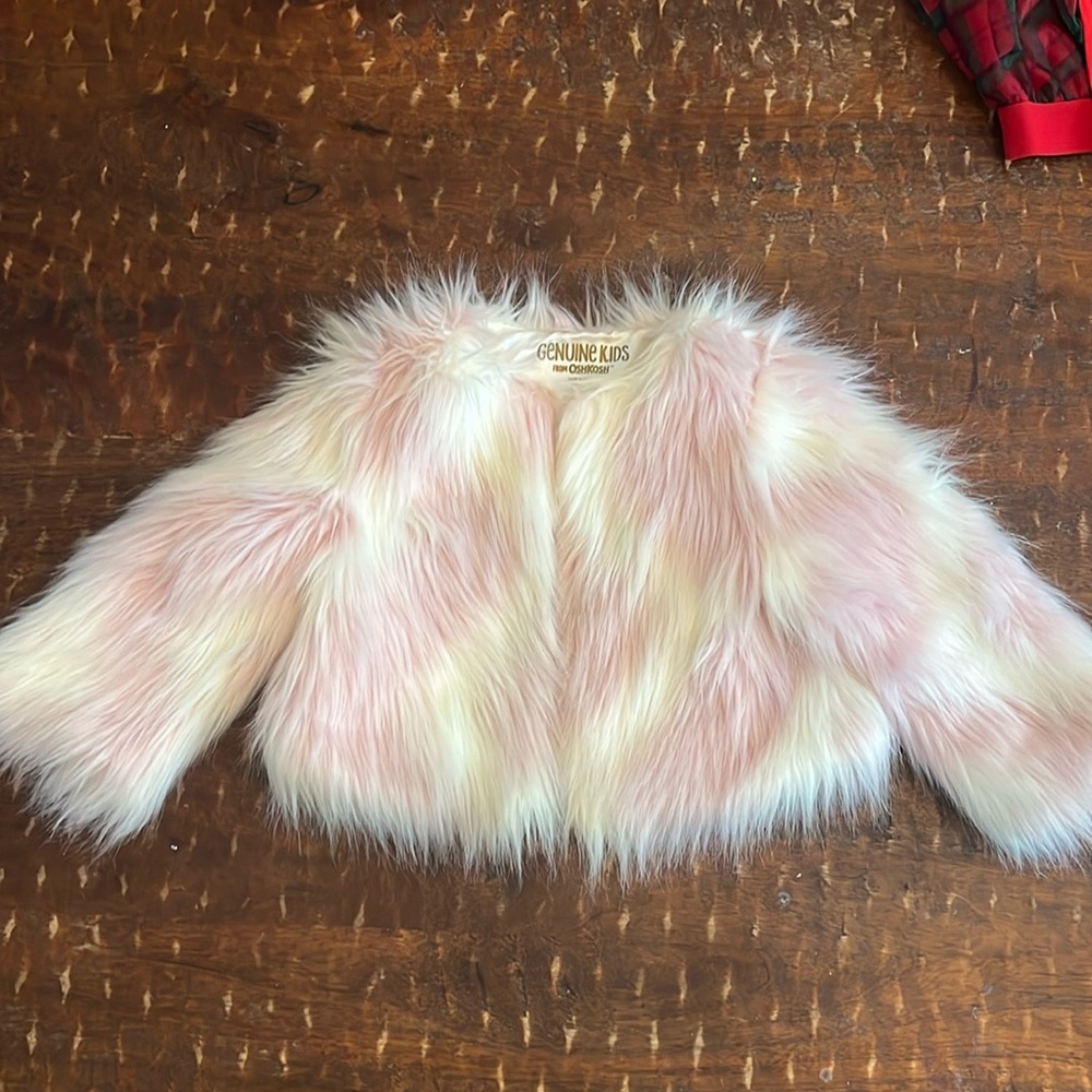 Oshkosh furry cropped coat